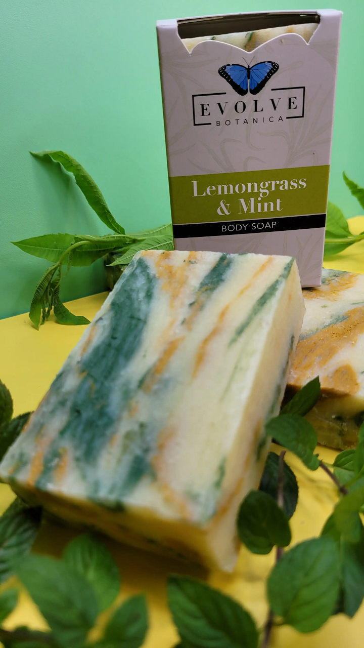 Evolve Lemongrass & Mint Natural Soap Bar – Eco-Friendly, Cruelty-Free