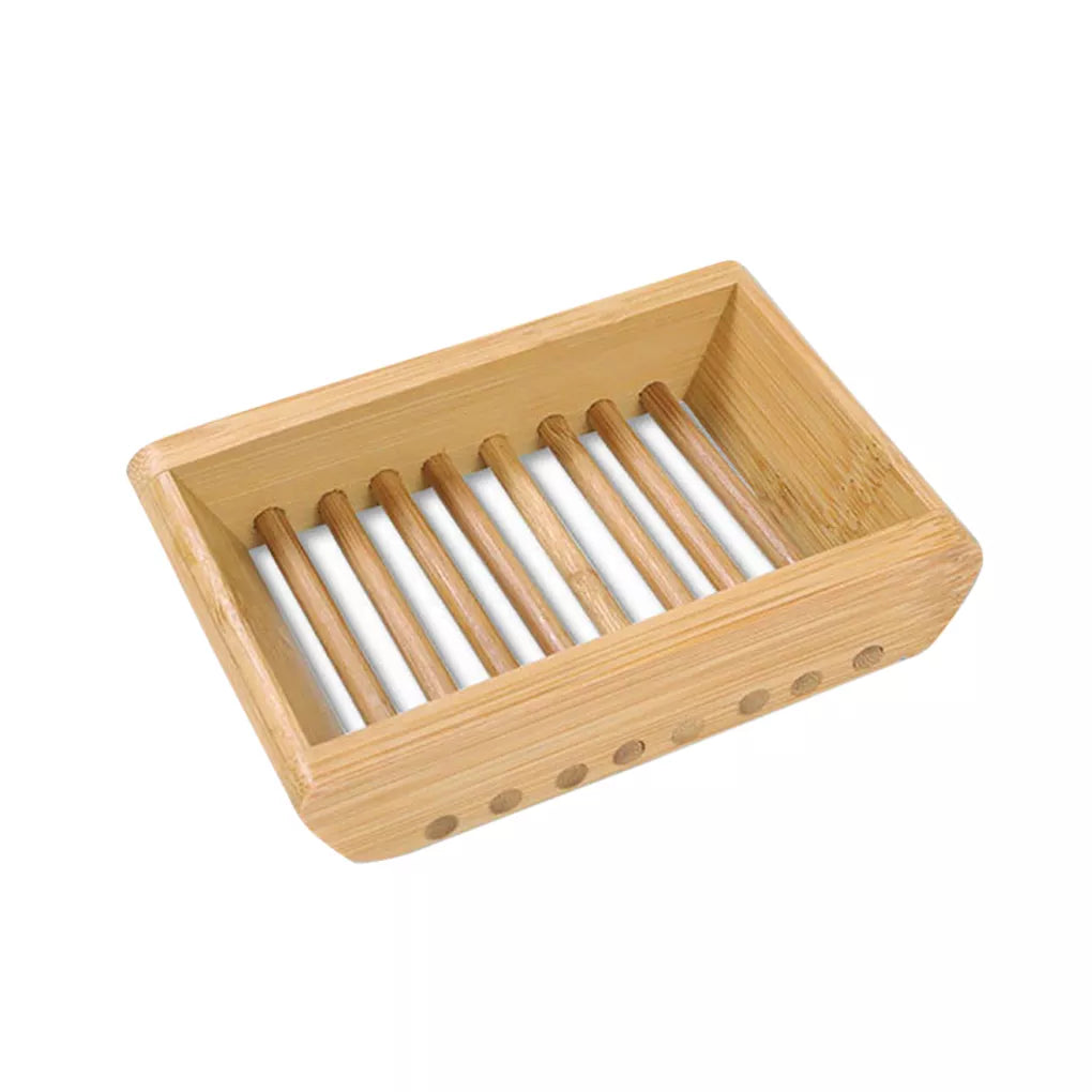 Eco-Friendly Wooden Soap Holder Tray for Bathroom Storage